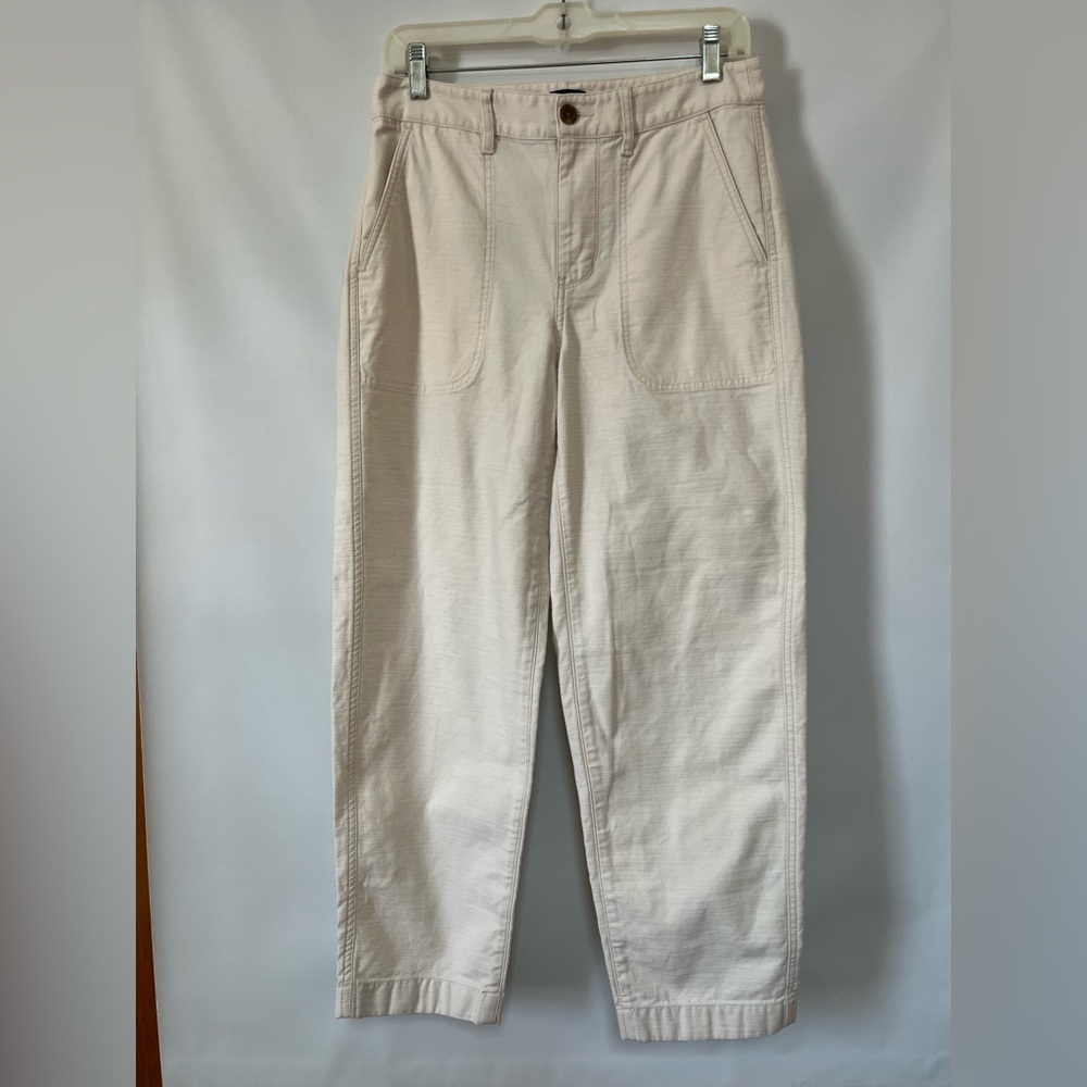 J.Crew Women's Cream Cotton Pants Size 4 NWOT
